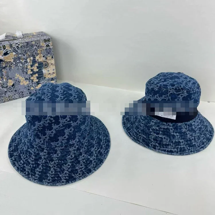 Dior new denim wide-brimmed hat